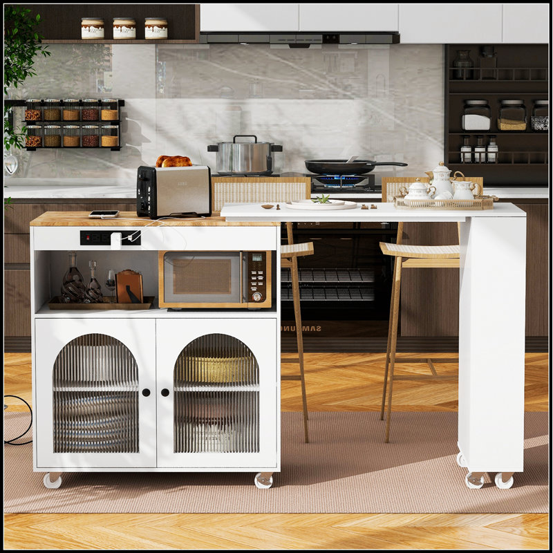 Counter Height Swivel Chairs Set of 2, Durable Rubberwood with 360-Degree Rotation for Modern Kitchen and Dining, White