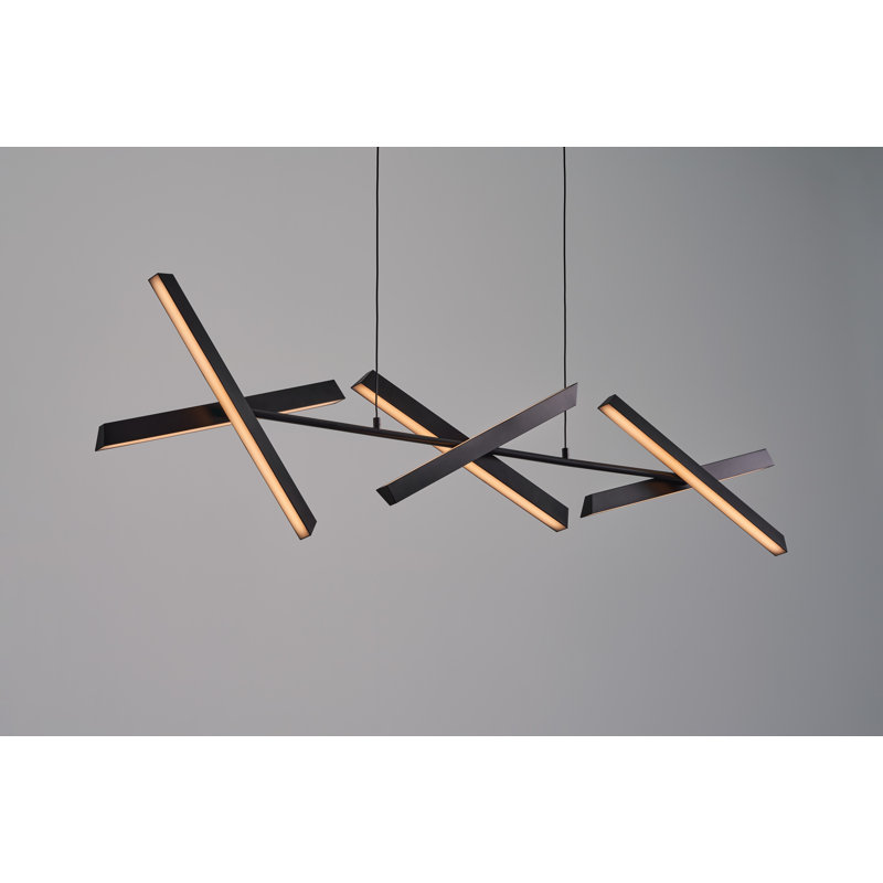 6 - Light Geometric Pendant, Matte Black