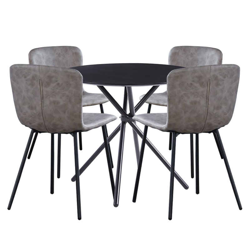 Mose 4 - Person Dining Set, Black