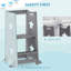 AIYAPLAY Toddler Step Stool 2 in 1 Toddler Step Safety Rail Kitchen Grey