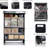 Universal Storage Shelf Cover With See-Through PVC Panel, Water Resistant Outdoor Protection For Wire Rack Shelving Units, Front And Back Zipper Access