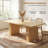 78.74" Large Dining Table for 8-10 People, Modern Rustic Rectangular Kitchen Table