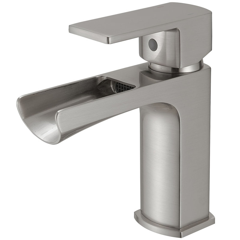 Waterfall Bathroom Faucet With Drain Assembly Single Hole Bathroom Sink Faucets Brass Single Handle Bathroom Basin Taps