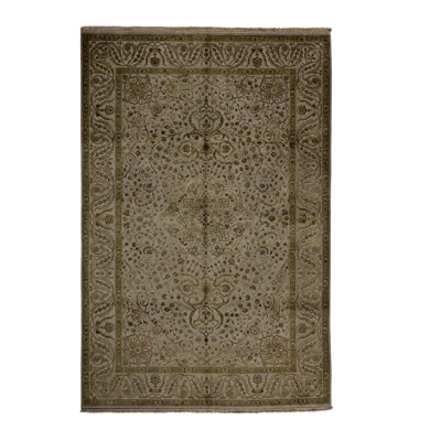 Hand Woven Silk and Wool Oriental Area Rug