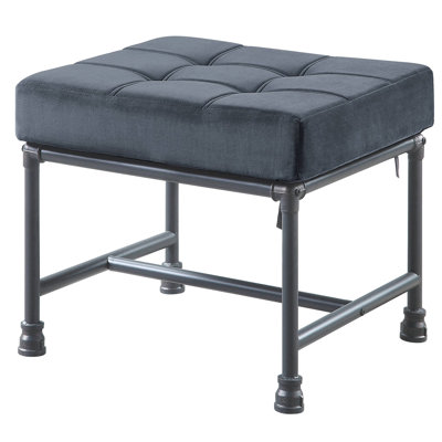 Grey Velvet , Industrial Look, D20 Foam Seat, Comfortable Accent Pillow For Home Industrial Water Pipe,