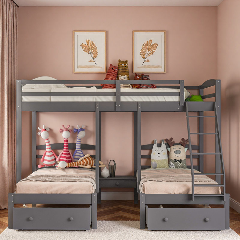 Bunk Bed With 3 Drawers
