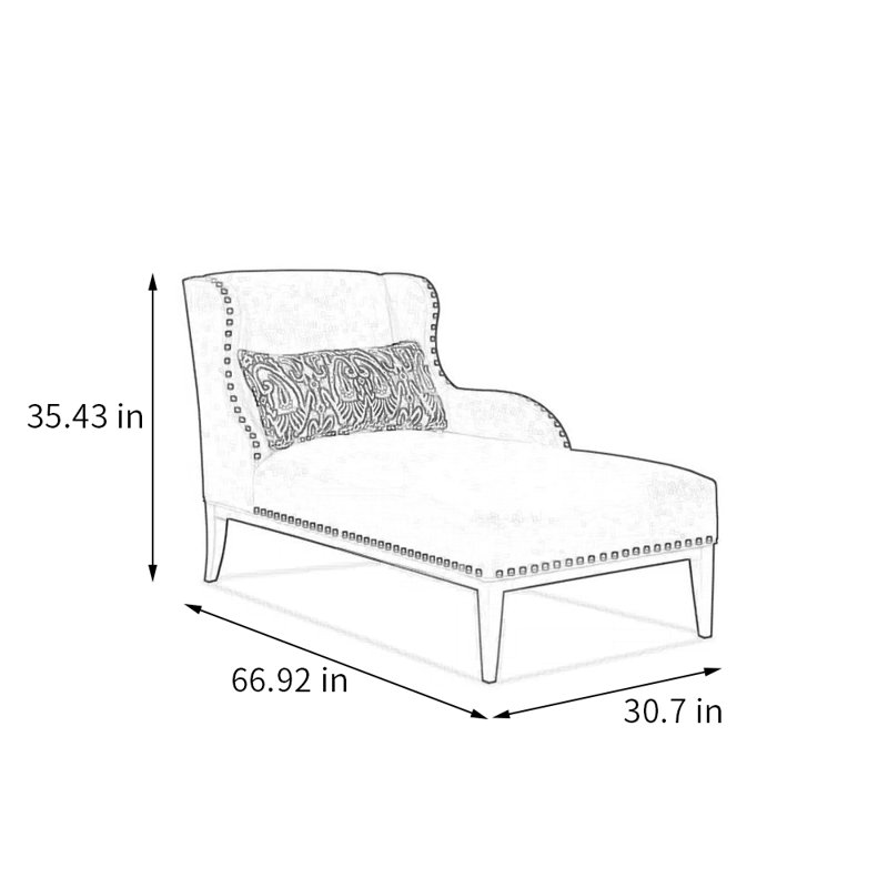 Chaise moderne de style méditerranéen, Chaise longue à accoudoir gauche