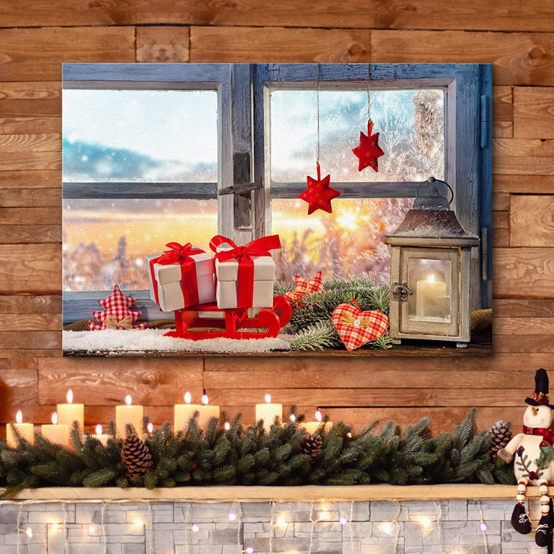 «Christmas Holiday Celebration», impression sur toile tendue, H 16 po x l 24 po x P 1,5 po