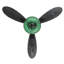 Ventilateur de plafond intérieur en verre taillé à la main à DEL de 42 po avec télécommande verte Brynn-1154040067