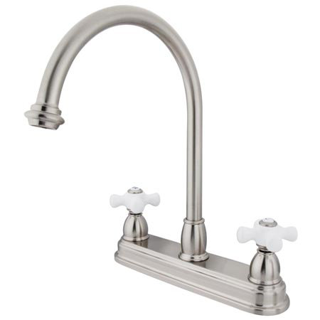 Touchless Double Handle Kitchen Faucet Kingston Brass 
