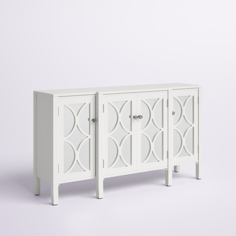 Buffet de 72 po de large Eveland, H 34 po x l 60 po x P 16 po, Blanc