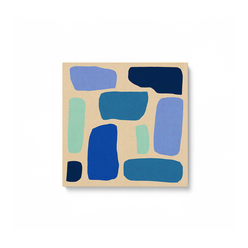 12 "x 12" Chromatique Rhythms v3, reproduction sur toile dans un cadre blanc, Toile tendue, H 32 po x l 32 po x P 1,25 po