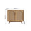 Armoire de rangement rectangulaire en bois tissé