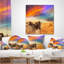 Coussin décoratif zèbres dans l’arbuste sous le lit couleur ciel-29891458-29891461