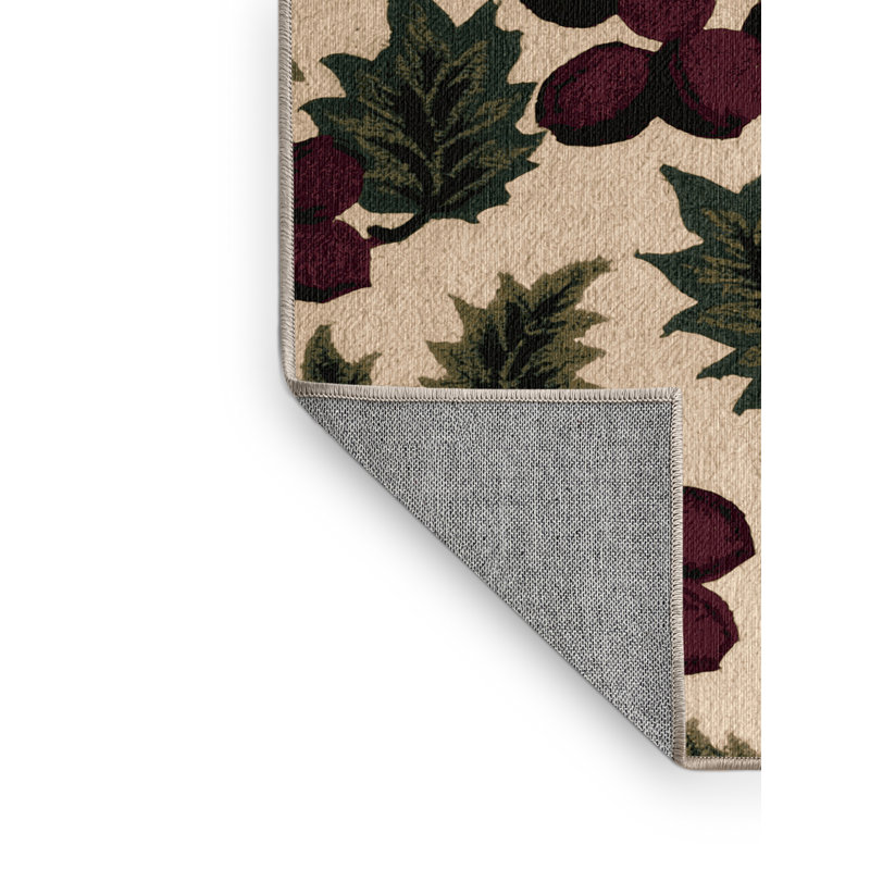  Tapis lavable Sloe Fruits, Rectangulaire 3 pi x 5 pi