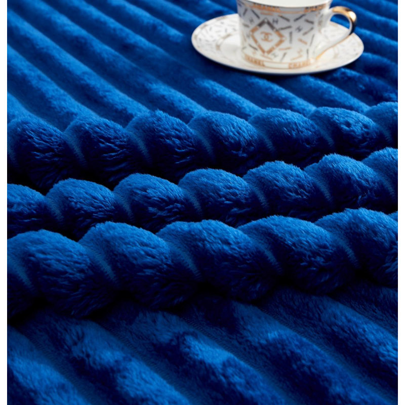 Machine Woven Throw Blanket, 200cm x 150cm, Blue