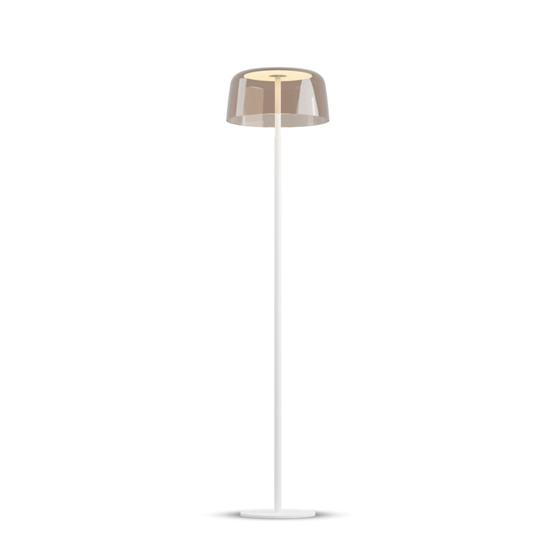 Yurei LED Floor Lamp, Tea Brown, Matte White
