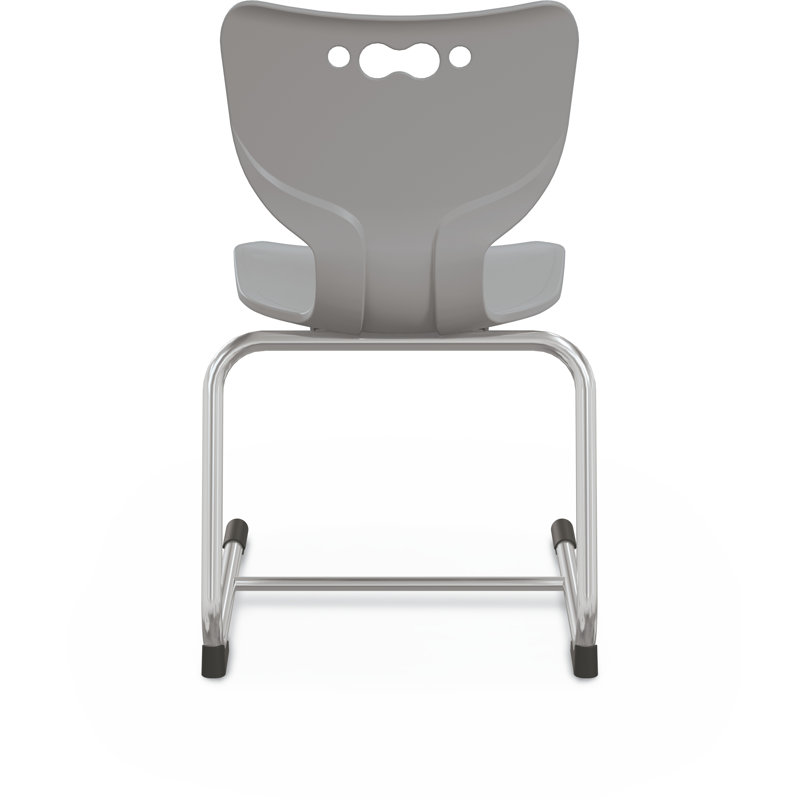 Chaise de classe en porte-à-faux Hierarchie, Gris, Chaise 14 po