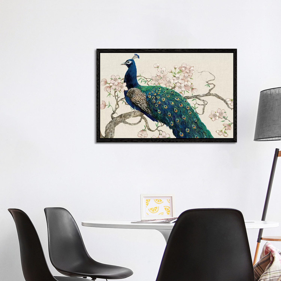 Peacock & Blossoms II von Tim OToole - Galerie- Giclée auf Leinwand