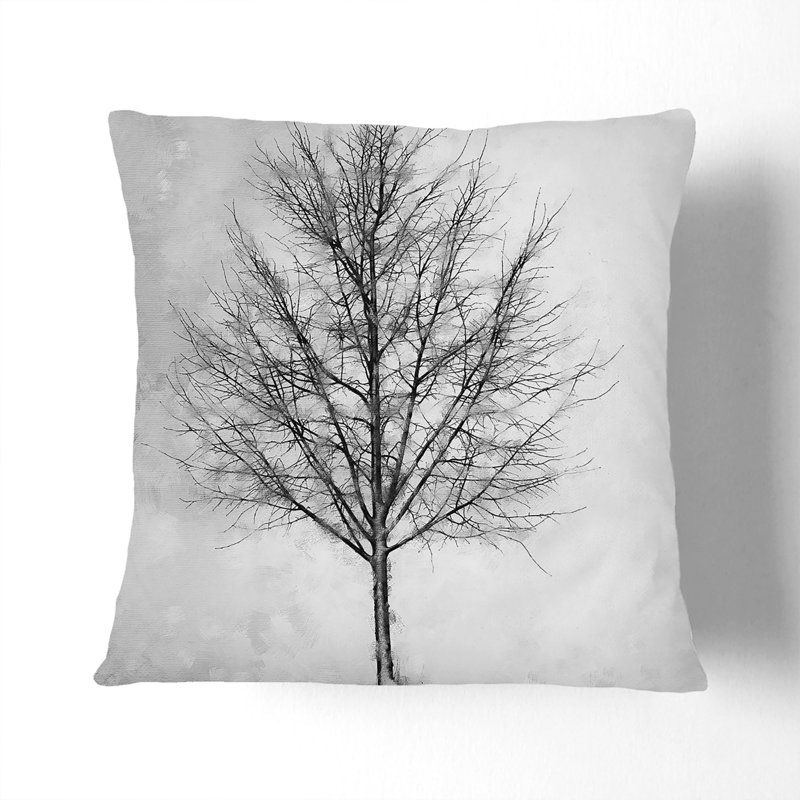 Lone Tree Painting Cushion with Filling, 55cm H x 55cm W x 20cm D