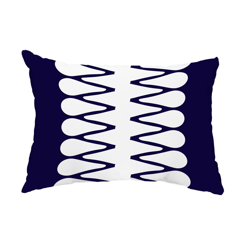  Housse et insert de coussin lombaire intérieur / extérieur à fermeture éclair, bleu