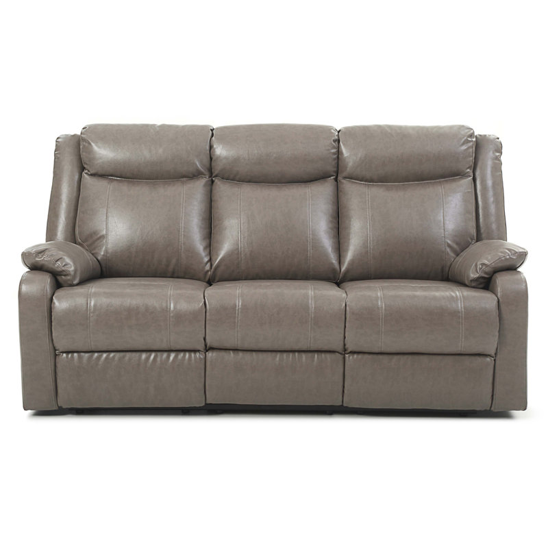 Fauteuil inclinable en cuir Djordi Vegan, Similicuir gris