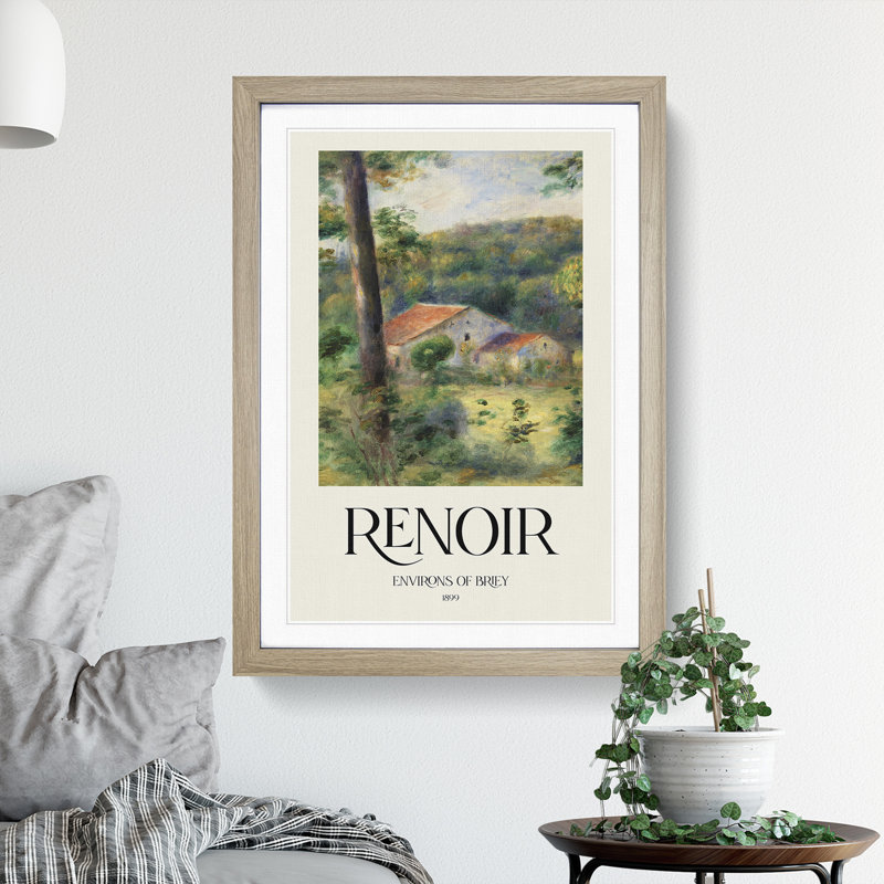 Environs Of Briey by Pierre-Auguste Renoir - Single Picture Frame Print, 36cm H x 27cm W x 2cm D, Oak Framed