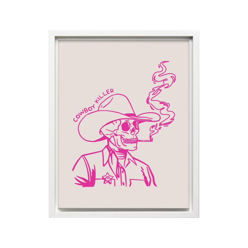 Cowboy Killer No1, Canvas, White Framed, 16"H x 20"W