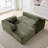 110" Wide Corduroy L Shape Sectional Couch with Chaise-569628295