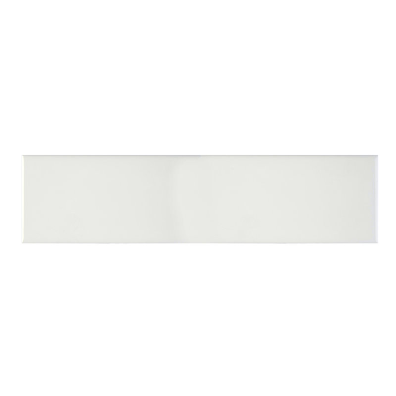 Segment Blanc 4 in. X 12 in. Glossy Ceramic Subway Wall Tile