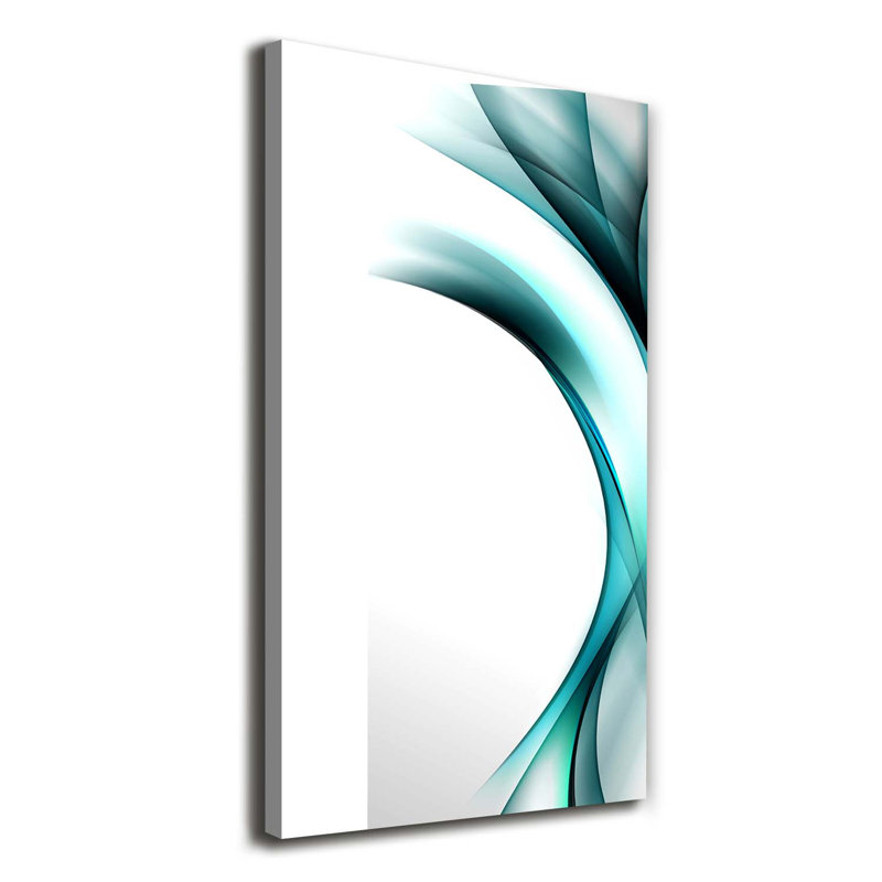 Waves Abstraction - Wrapped Canvas Print, 120cm H x 60cm W