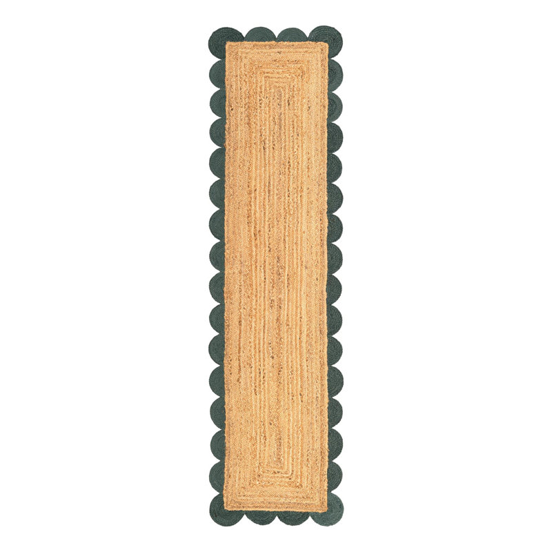 Cosner Hand Braided Area Rug, Runner 2' x 8'