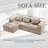 Modular Sectional Sofa, Modern Modular L-Shaped Sofa With Chaise Longue, Equipped With Small Side Pockets And Free Of Compression During Installation.-397817492