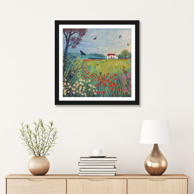 The House par Summer Meadow par Jo Grundy - impression d'art graphique
