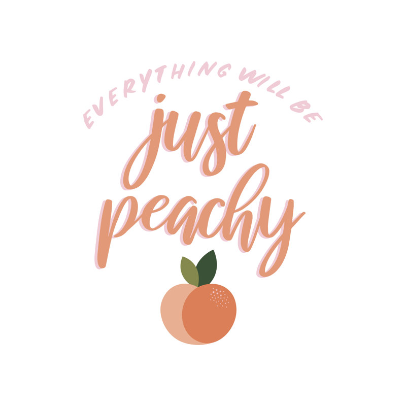 Peachy Keen II by Grace Popp - Wrapped Canvas Print, 51cm H x 51cm W