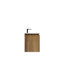 Meuble-lavabo en chêne doré peu encombrant avec lavabo en céramique, style moderne
