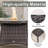 Round Wicker Propane  Fire Pit Table With Hidden Fuel Tank-1954799077