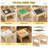 5-in-1 Kids Wooden Activity Desk, Convertible Play Table with Building Block Surface, Art Paper Roll, Chalkboard Top and Storage Shelf for Ages 3+