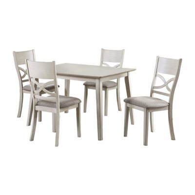 Mackinzey Rectangular 36.5'' L x 48'' W Dining Set -  Red Barrel StudioÂ®, 9389E720541E4C659857AD0919D6C0A3