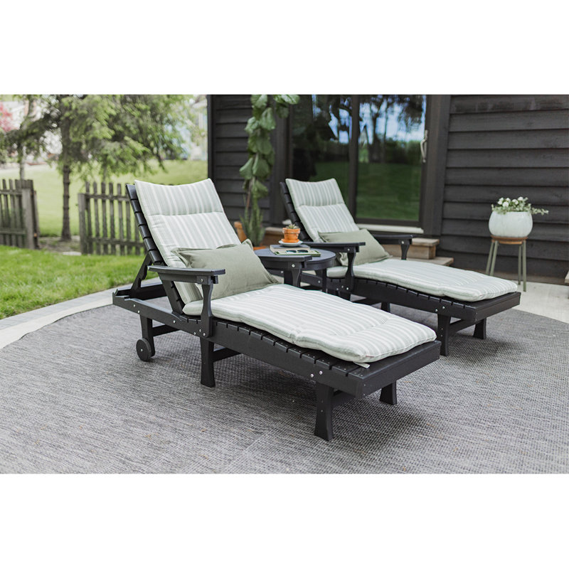 Chaise longue Berlin Gardens Bristol, Pacific Blue Top/Black Base