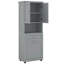 Armoire de buanderie avec panier à linge inclinable et tiroir, armoire de rangement haute en bois avec portes et tablettes réglables, autoportante-1010618223