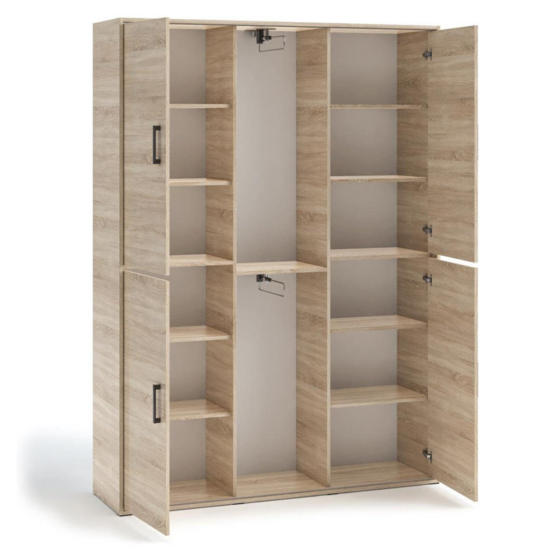 Daneil 3 Door Sliding Wardrobe, Natural