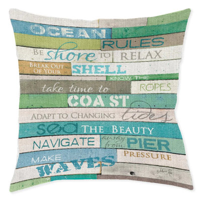 Coussin décoratif d'intérieur Ocean Rules