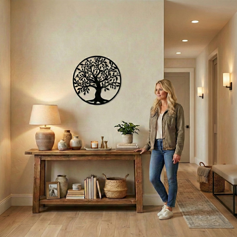 Décoration murale Family Tree, H 28 po x l 28 po x P 0,6 po