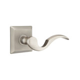 Cortina Wave/Drop Passage (Hall & Closet) Door Lever with Square Rosette