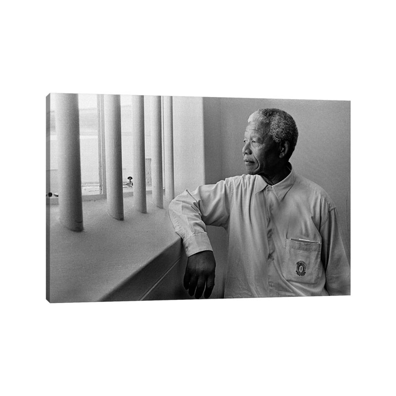 Nelson Mandela Portrait - Wrapped Canvas Print, 20.32 cm H x 30.48 cm W