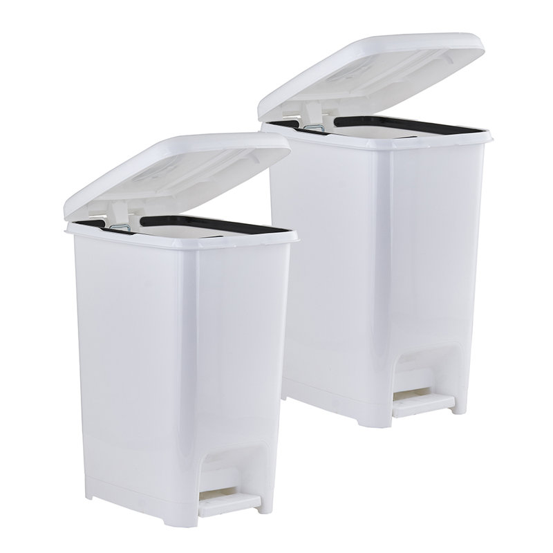 Plastic 10 Qt. Step On Trash Can