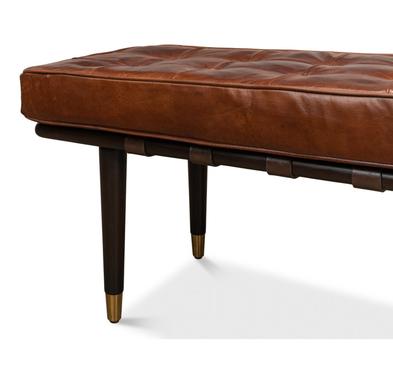 Prince Albert Leather Bench