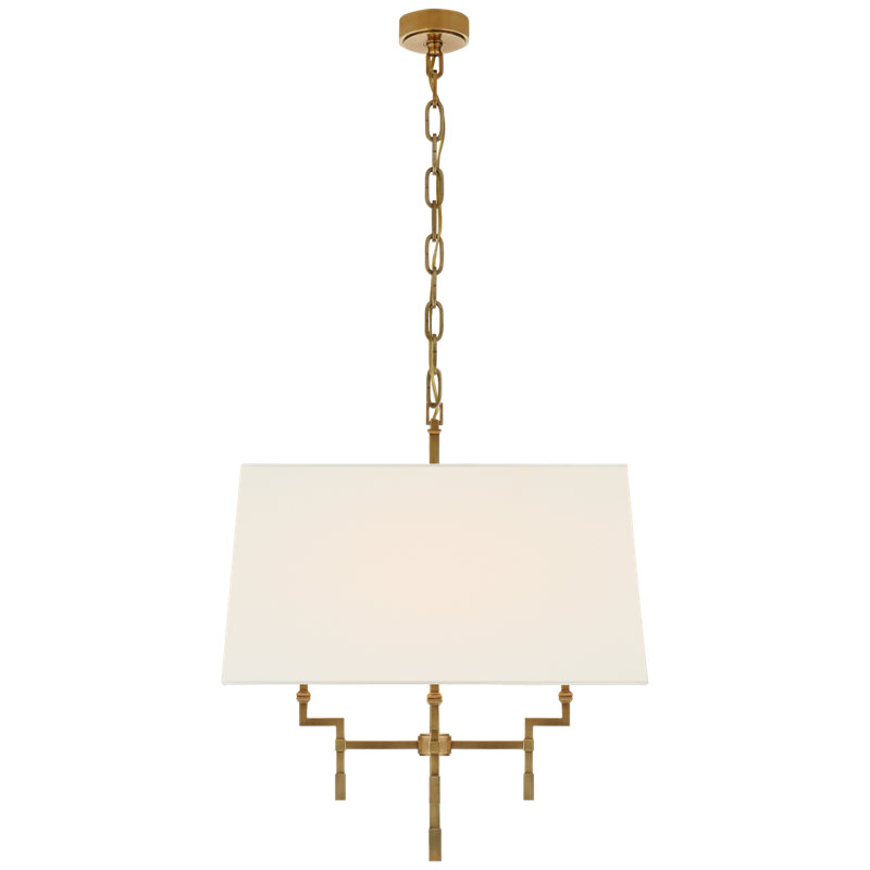 Jane 4 - Light Chandelier, Hand-Rubbed Antique Brass
