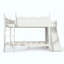 Lit superposé avec tablettes de rangement, lit superposé en bois massif avec glissière et échelles, conception à profil bas-852171871